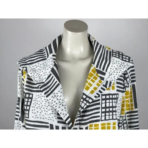 Moonlight Art to wear Lightweight Jacket‎ Women XL? 3/4 Sleeve Collared Blazer